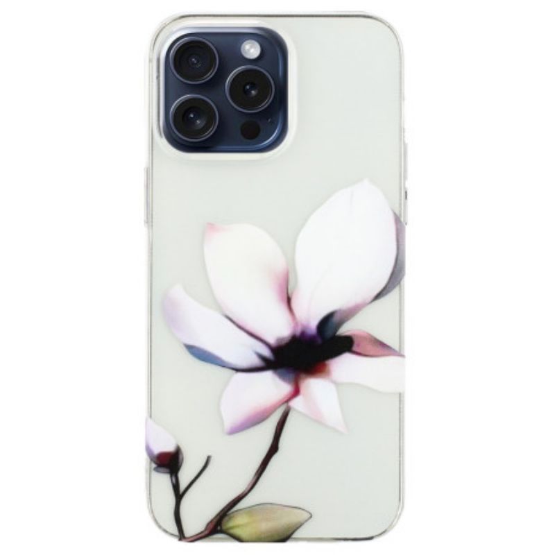 Coque iPhone 16 Pro Max Fleur blanche