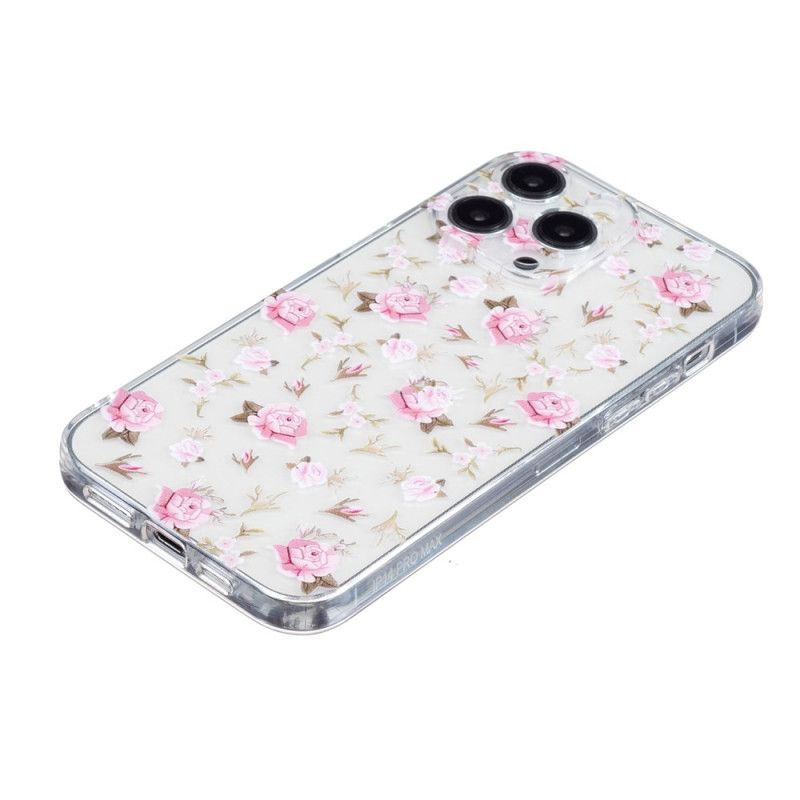 Coque iPhone 16 Pro Max Motif Floral Rose