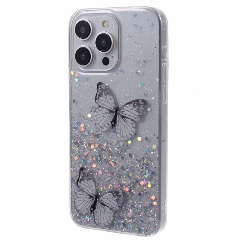 Coque iPhone 16 Pro Max Papillons Scintillants