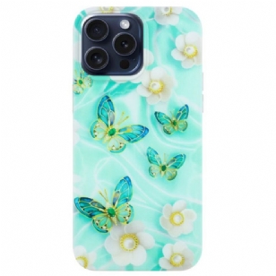 Coque iPhone 16 Pro Max Papillons Verts