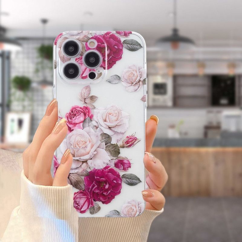 Coque iPhone 16 Pro Max Pivoines Colorées