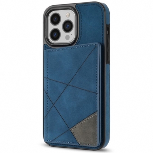 Coque iPhone 16 Pro Max Porte-Cartes Motif Géométrique