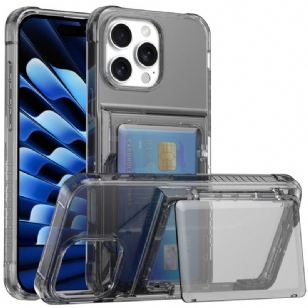 Coque iPhone 16 Pro Max Transparente Porte-Cartes et Support