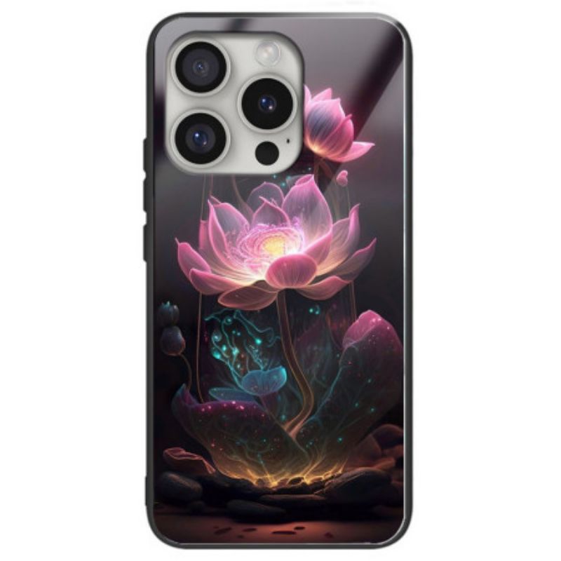 Coque iPhone 16 Pro Max Verre Trempé Lotus Rose