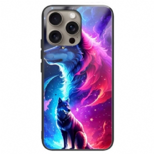 Coque iPhone 16 Pro Max Verre Trempé Loup Étoilé