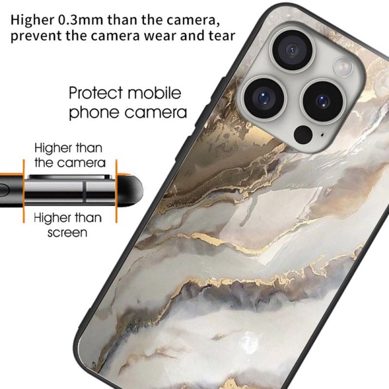 Coque iPhone 16 Pro Max Verre Trempé Marbre Alchimique