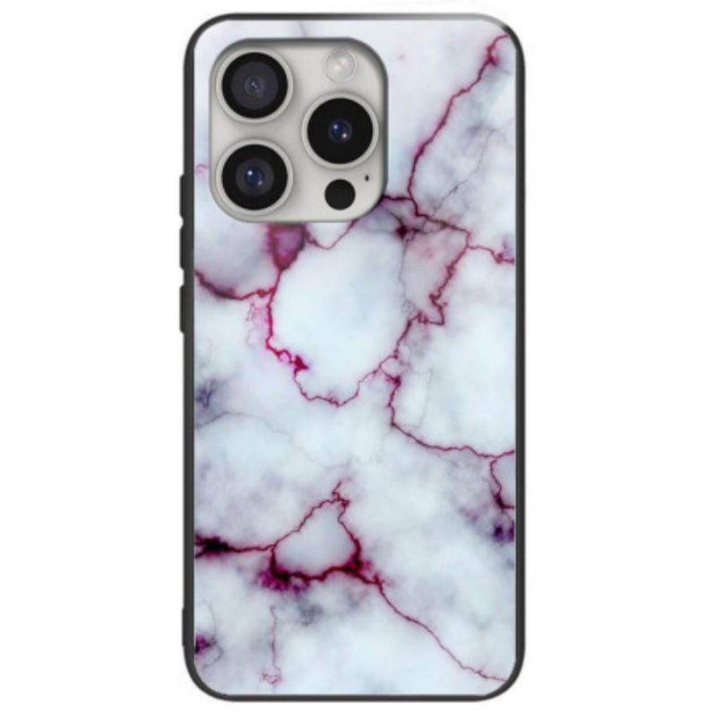 Coque iPhone 16 Pro Max Verre Trempé Marbre Violet