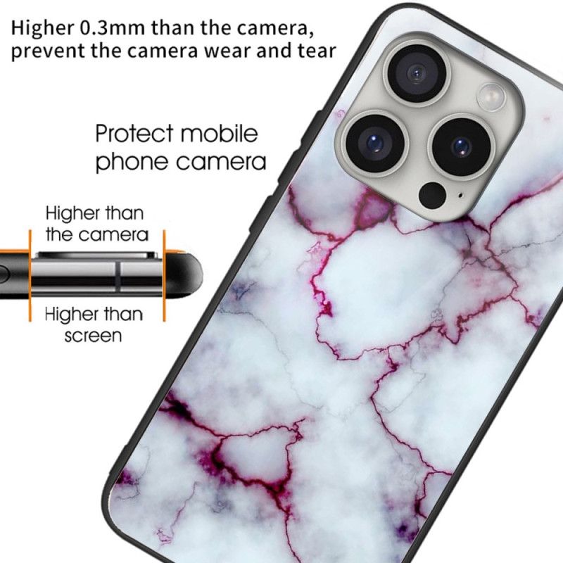 Coque iPhone 16 Pro Max Verre Trempé Marbre Violet