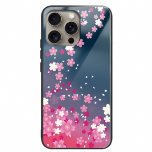 Coque iPhone 16 Pro Max Verre Trempé Pluie de Coeurs