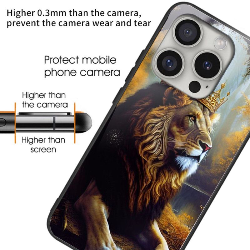 Coque iPhone 16 Pro Max Verre Trempé Roi Lion