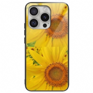 Coque iPhone 16 Pro Max Verre Trempé Tournesol