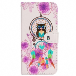 Housse iPhone 16 Pro Max Attrape-Rêves Hibou à Lanière