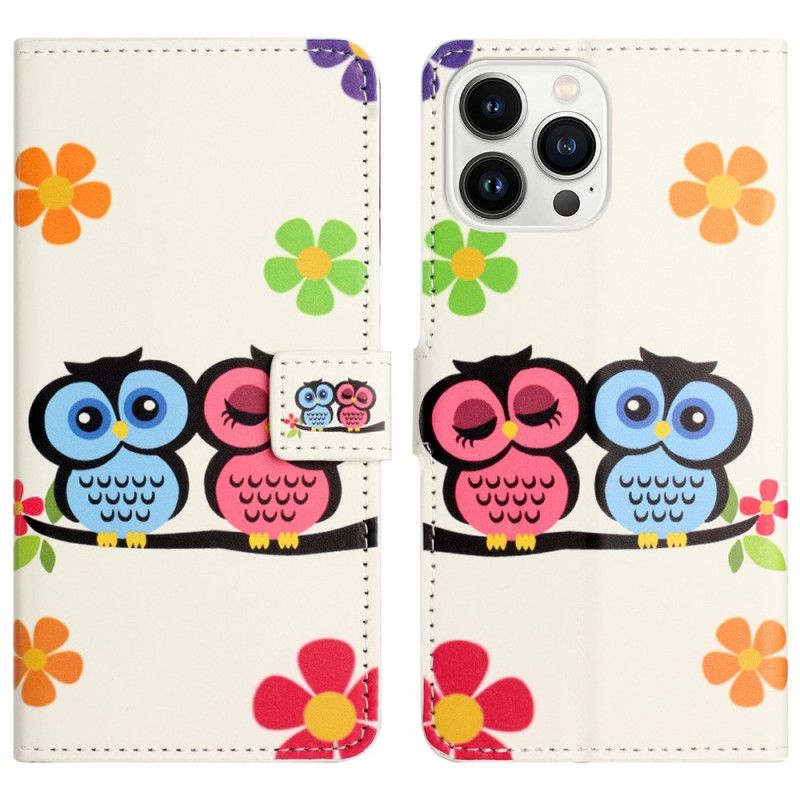 Housse iPhone 16 Pro Max Couple de Hiboux