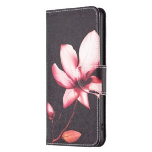 Housse iPhone 16 Pro Max Fleur Rose avec Fond Noir