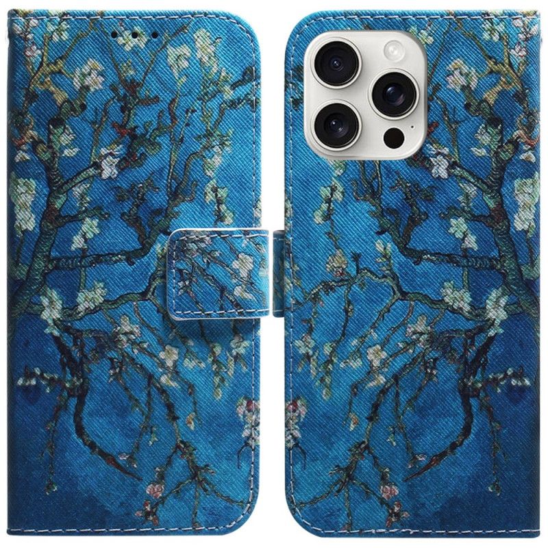 Housse iPhone 16 Pro Max Fleurs Abricot