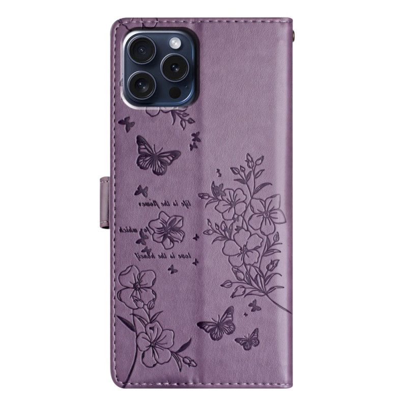 Housse iPhone 16 Pro Max Floralie et Papillons