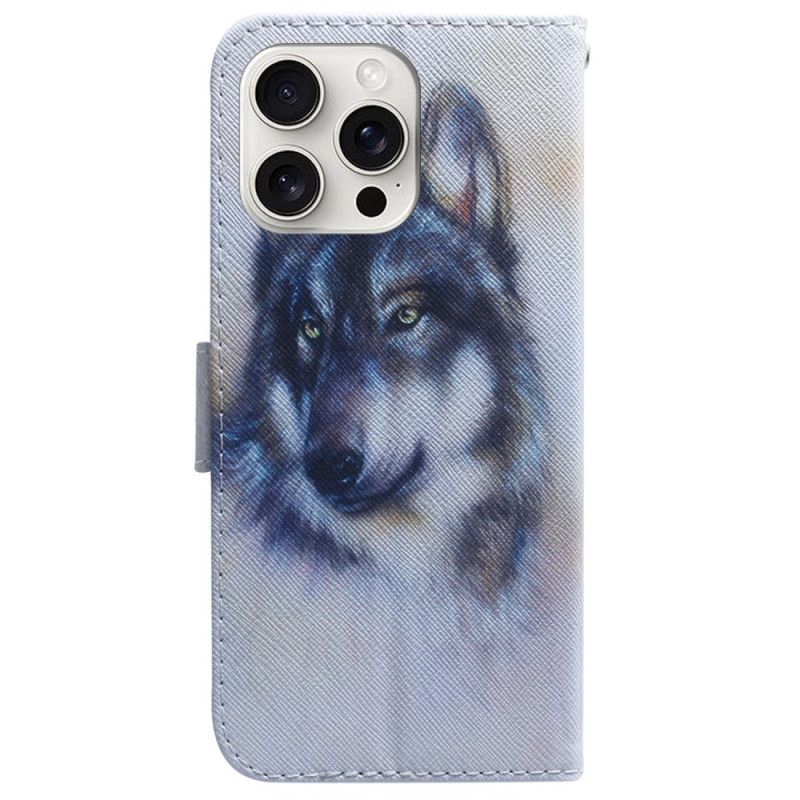 Housse iPhone 16 Pro Max Loup Aquarelle