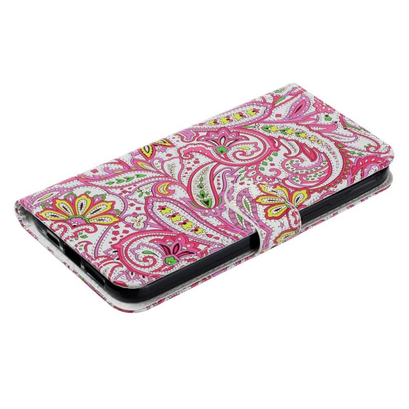 Housse iPhone 16 Pro Max Motif Floral Vibrant à Lanière