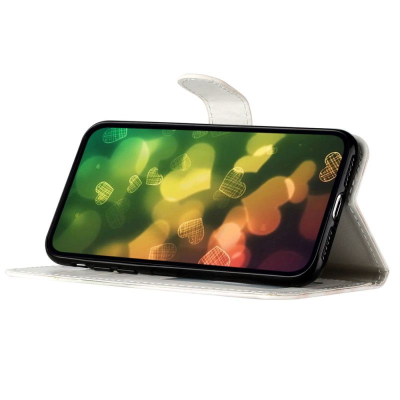 Housse iPhone 16 Pro Max Papillons Colorés à Lanière