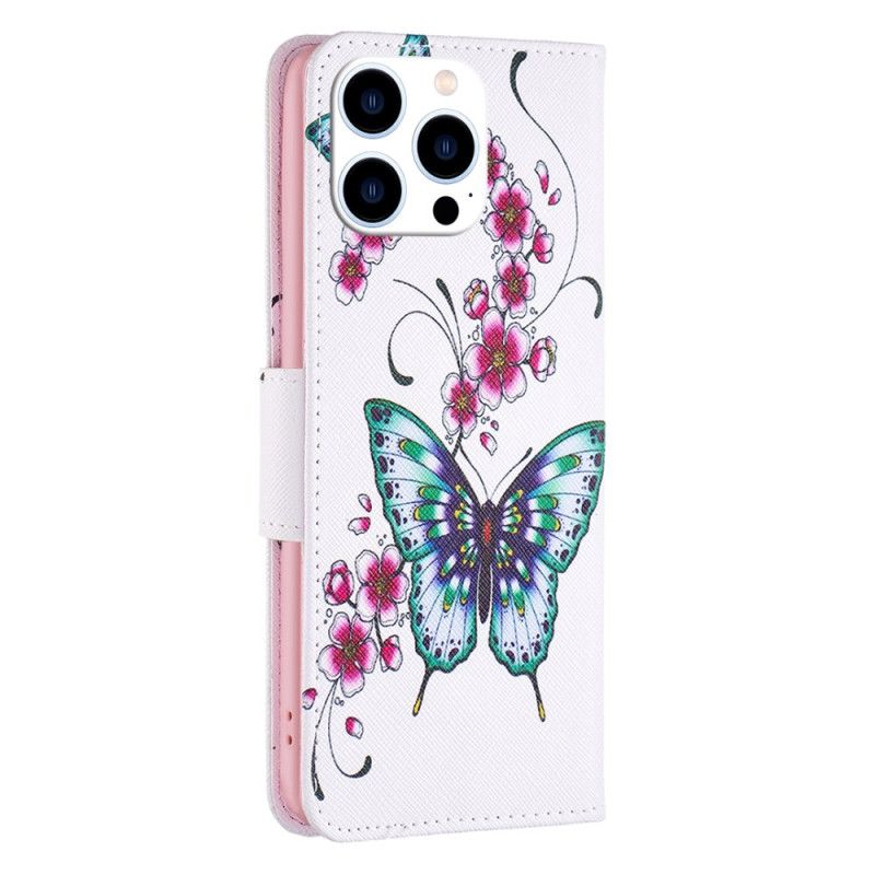 Housse iPhone 16 Pro Max Papillons Verts