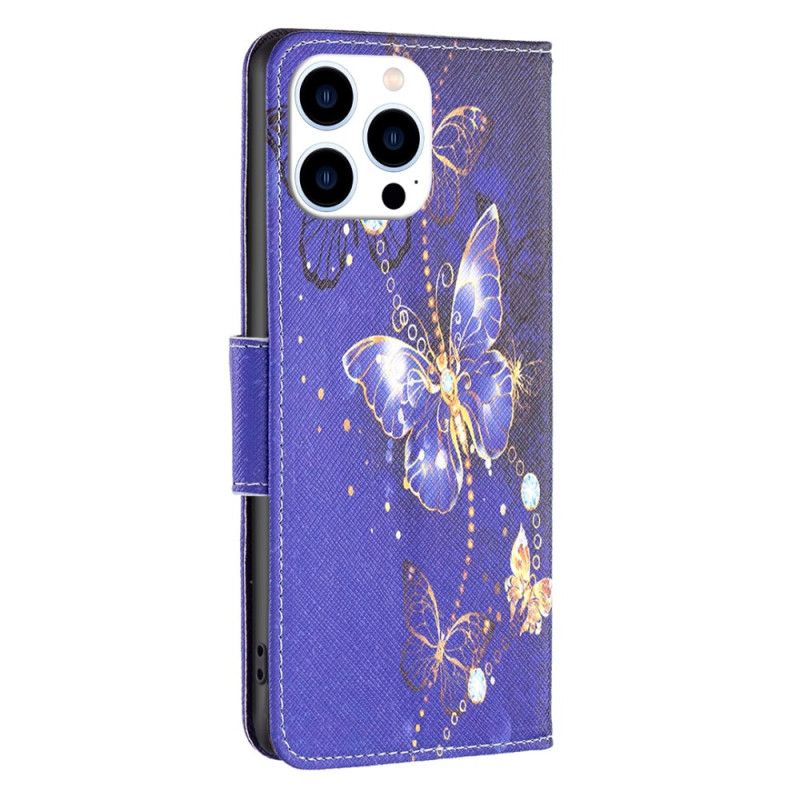 Housse iPhone 16 Pro Max Papillons Violets