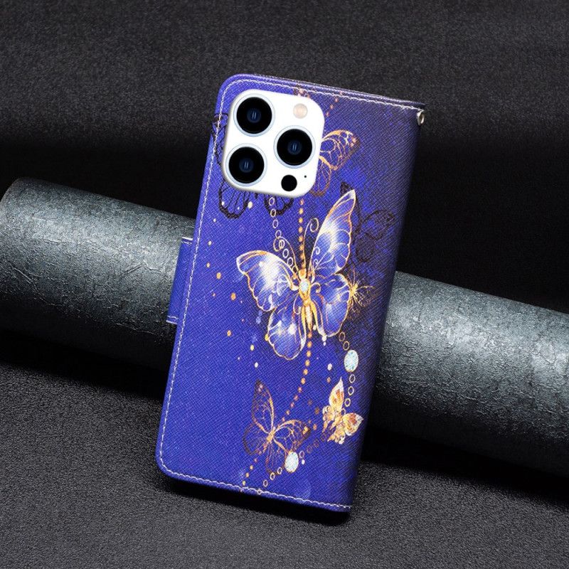 Housse iPhone 16 Pro Max Papillons Violets