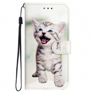 Housse iPhone 16 Pro Max Petit Chat à Lanière