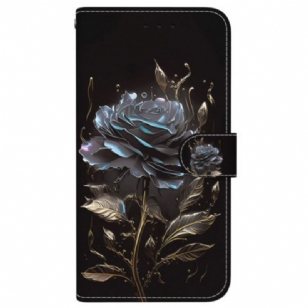 Housse iPhone 16 Pro Max Rose Noire à Lanière