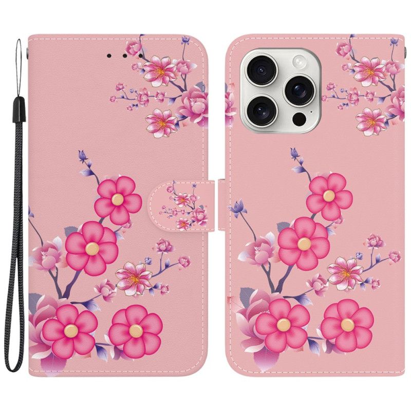 Housse iPhone 16 Pro Max Sakura à Lanière