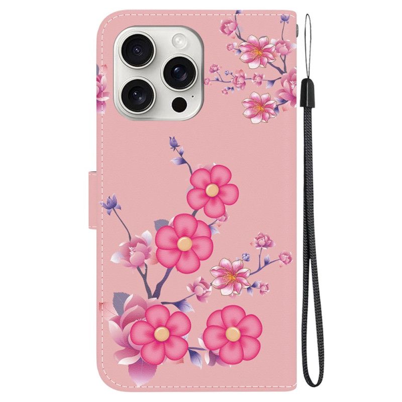 Housse iPhone 16 Pro Max Sakura à Lanière