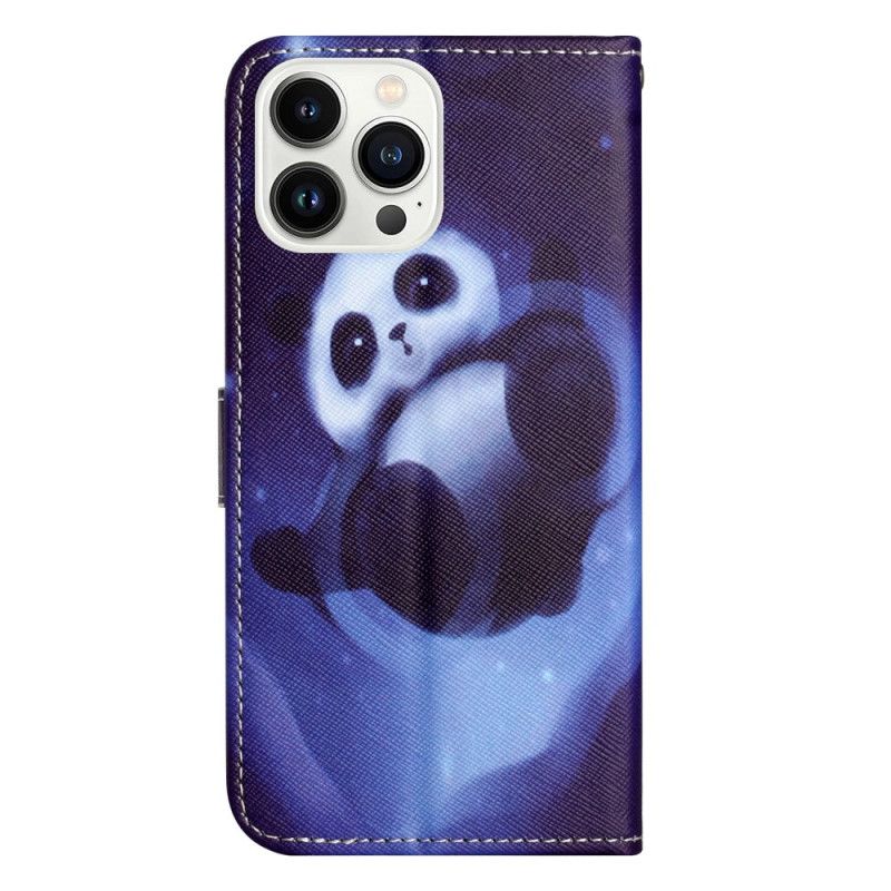 Housse iPhone 16 Pro Max Space Panda à Lanière