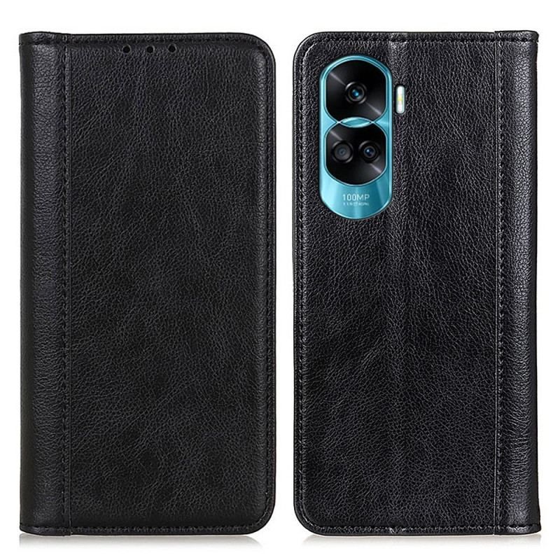 Flip Cover Honor 90 Lite Cuir Fendu