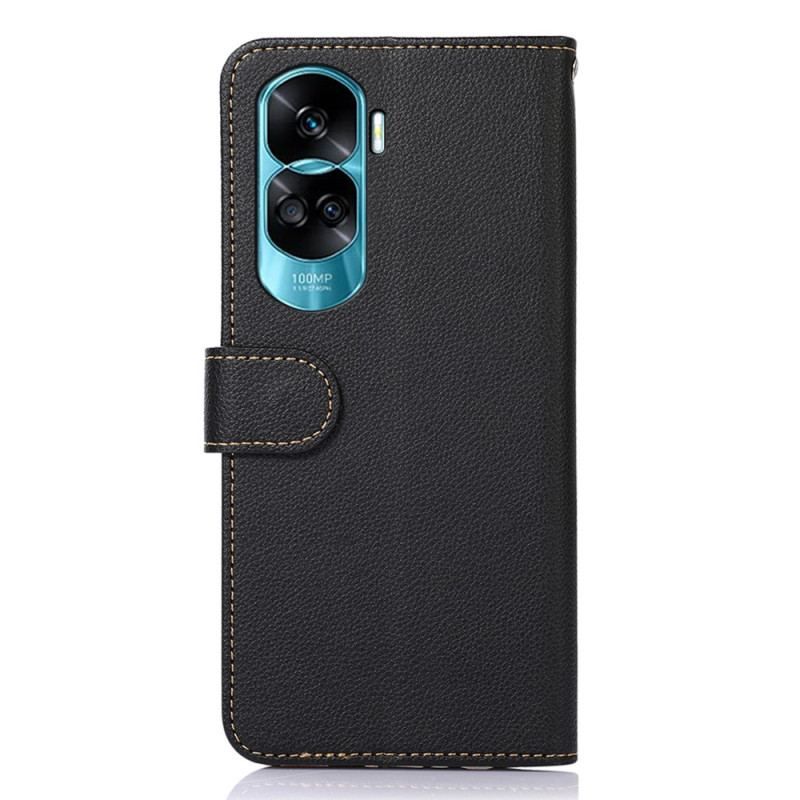 Housse Honor 90 Lite Style Litchi RFID KHAZNEH