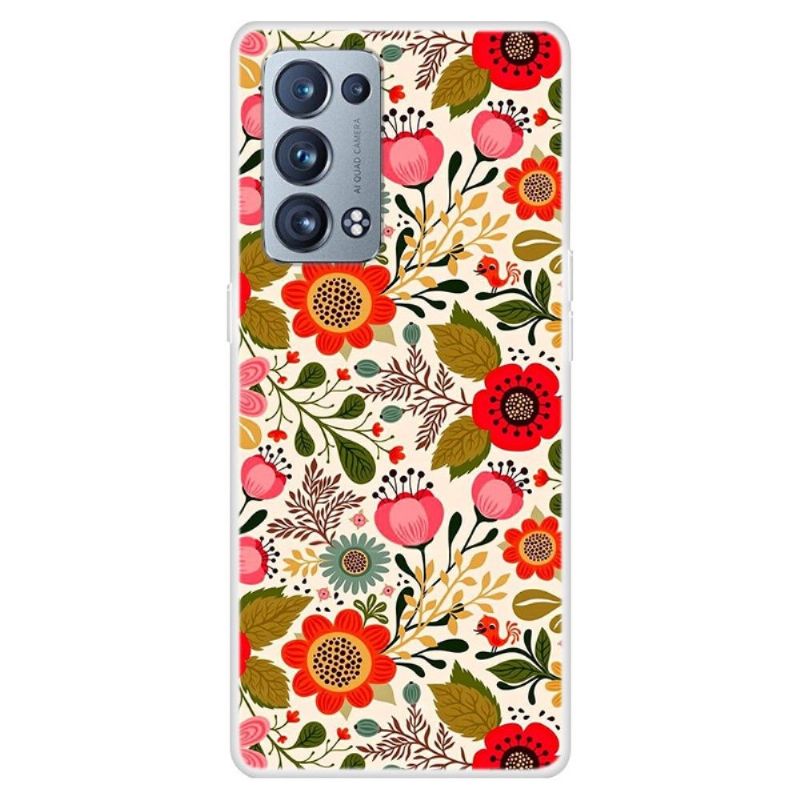 Coque Oppo Reno 6 Pro 5G Fleurs Colorées