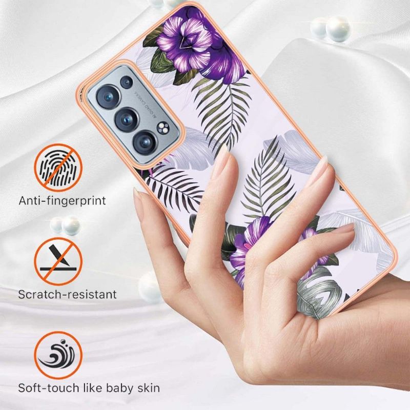 Coque Oppo Reno 6 Pro 5G Fleurs Exotiques