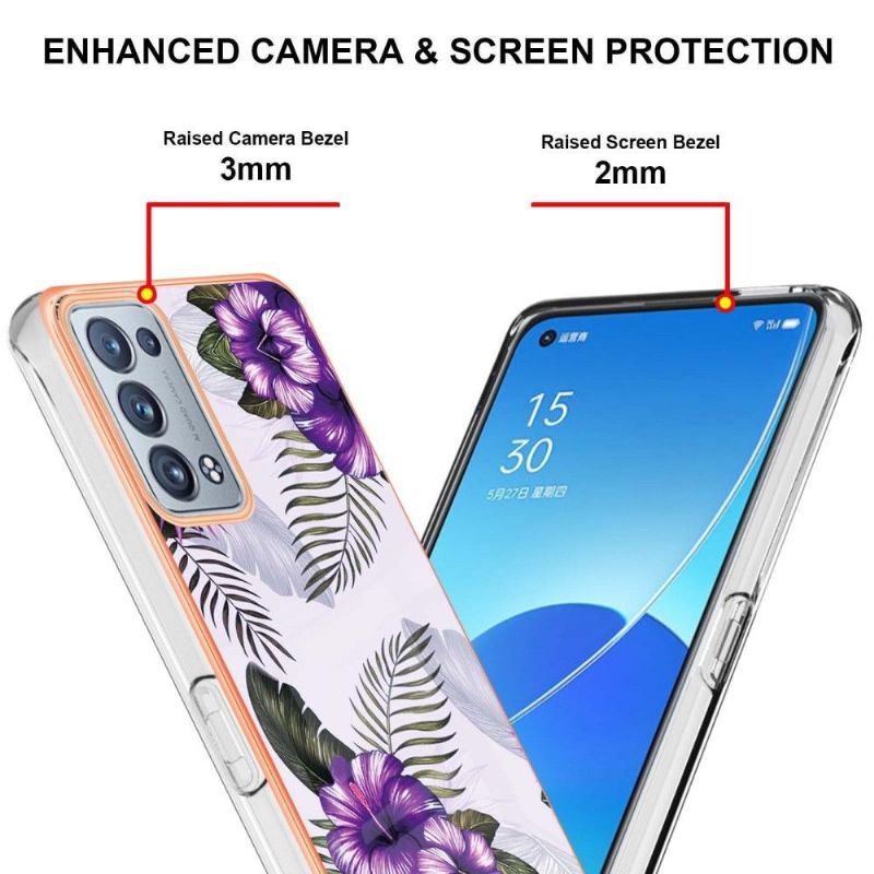 Coque Oppo Reno 6 Pro 5G Fleurs Exotiques