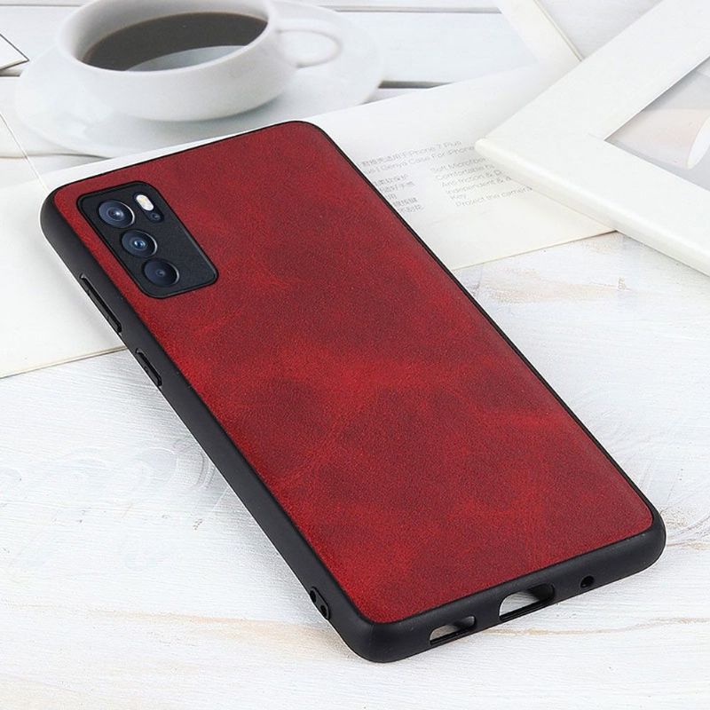 Coque Oppo Reno 6 Pro 5G Jazz simili cuir vintage