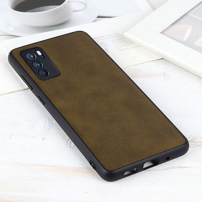 Coque Oppo Reno 6 Pro 5G Jazz simili cuir vintage