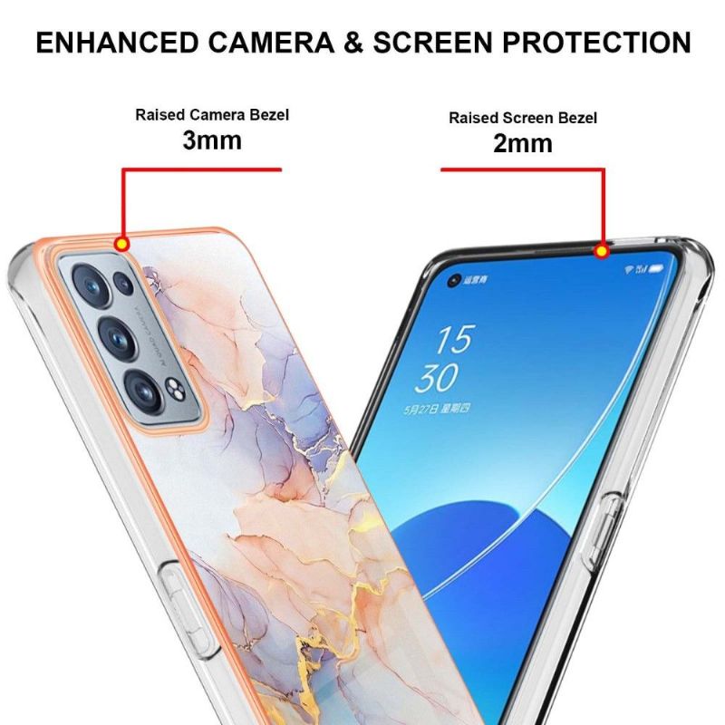 Coque Oppo Reno 6 Pro 5G marbre coloré