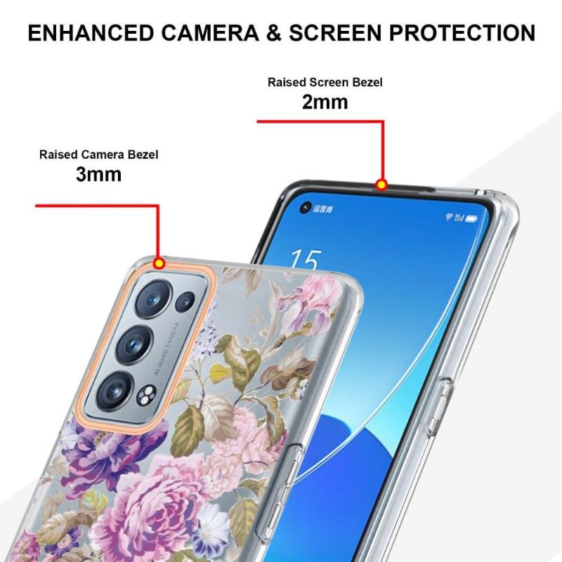 Coque Oppo Reno 6 Pro 5G La Pivoine violette