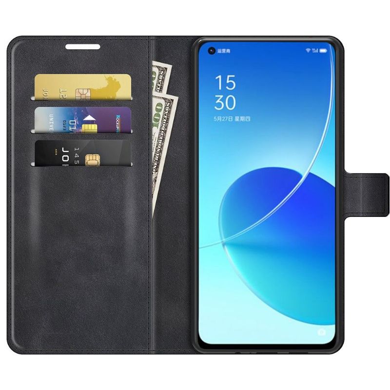 Housse Oppo Reno 6 Pro 5G portefeuille style cuir