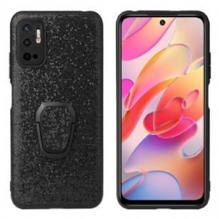 Coque Xiaomi Redmi Note 10 5G / Poco M3 Pro 5G Paillettes Anneau-Support