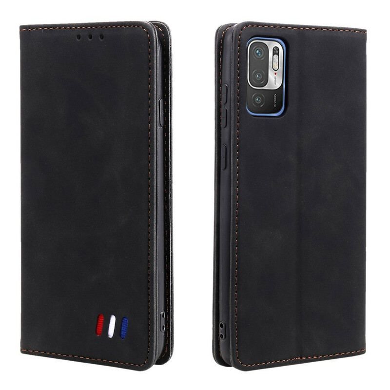 Flip Cover Xiaomi Redmi Note 10 5G / Poco M3 Pro 5G Style Cuir Tricolore