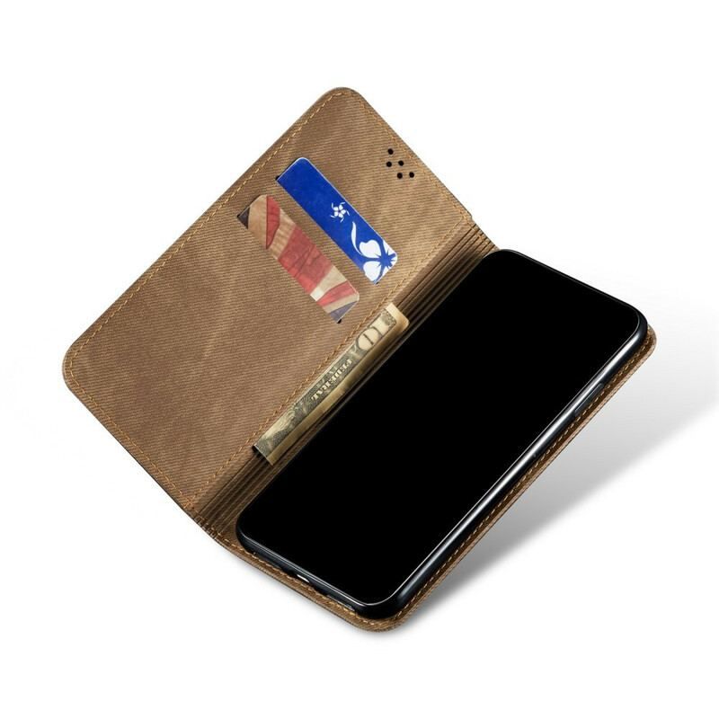 Flip Cover Xiaomi Redmi Note 10 5G / Poco M3 Pro 5G Tissu Jeans