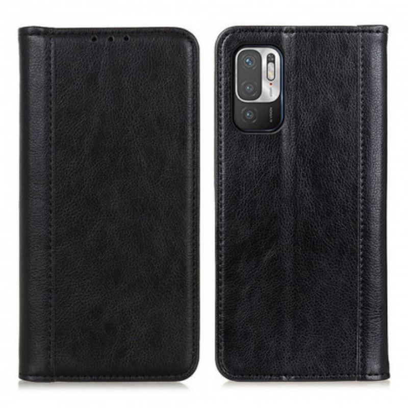 Flip Cover Xiaomi Redmi Note 10 5G / Poco M3 Pro 5G Version Cuir Litchi Fendu