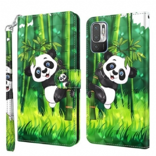 Housse Xiaomi Redmi Note 10 5G / Poco M3 Pro 5G Panda et Bambou