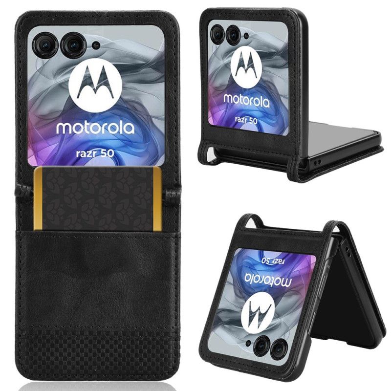 Coque Motorola Razr 50 5G Porte-Carte Frise Vintaga