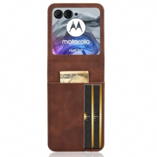 Coque Motorola Razr 50 5G Porte-Carte Simili Cuir