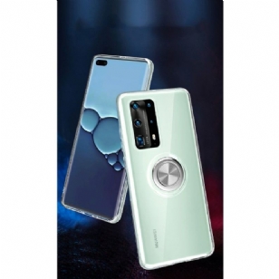 Coque Huawei P40 Pro avec anneau magnétique transparente