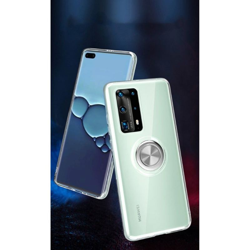 Coque Huawei P40 Pro avec anneau magnétique transparente